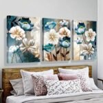 Blue Lotus Flower Canvas Wall